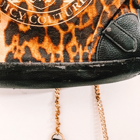 Juicy Couture Mini Day Dreamer Purse Velour Cheetah - Picture 5 of 13